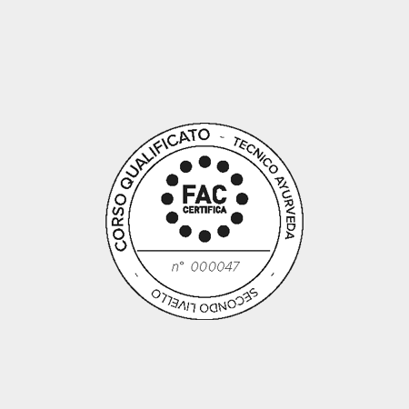 Corso Āyurveda qualificato Fac Certifica secondo livello