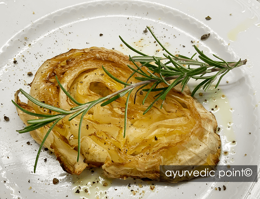 Cavolo Cappuccio al Forno - Ricetta Ayurvedica Vegetariana | Ayurvedic Point©, Milano
