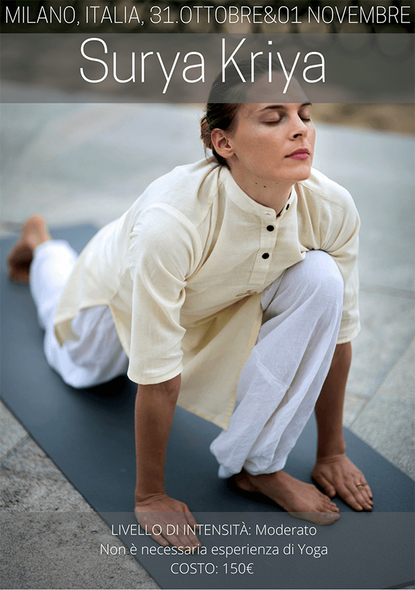 Surya Kriya Milano 31 Ottobre e 1 Novembre 2020 | Ayurvedic Point©