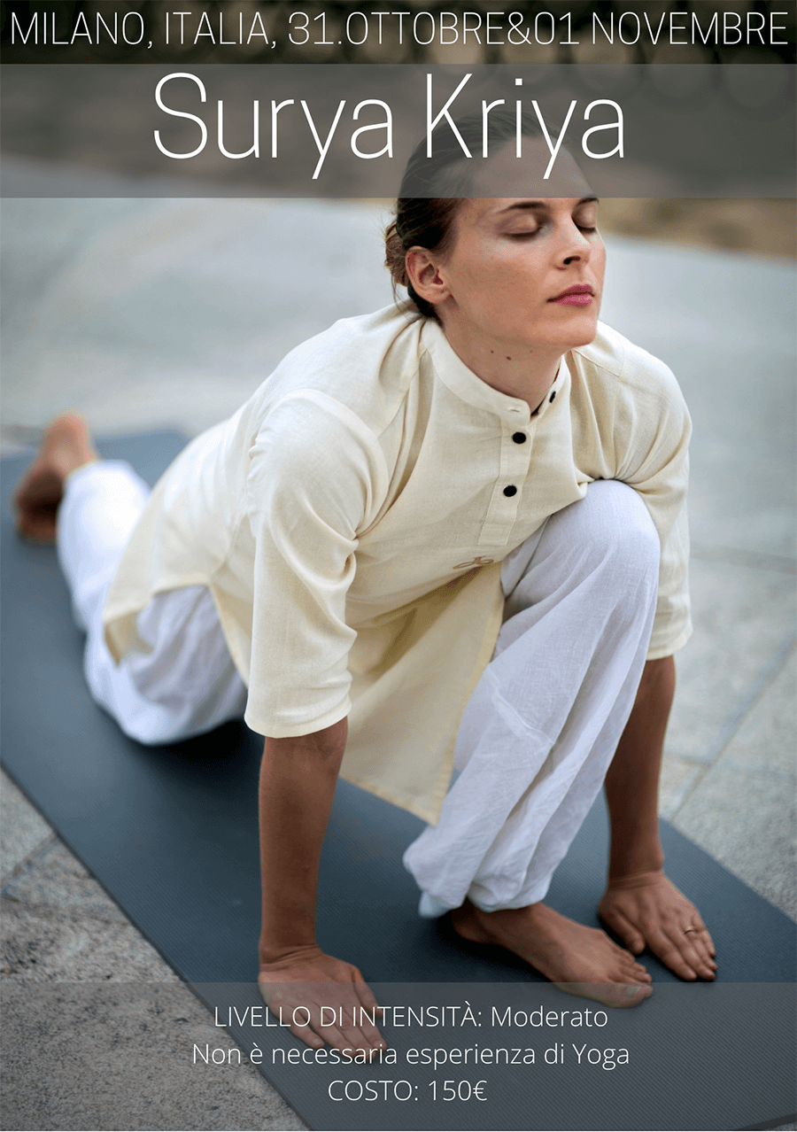 Surya Kriya Milano 31 Ottobre e 1 Novembre 2020 | Ayurvedic Point©