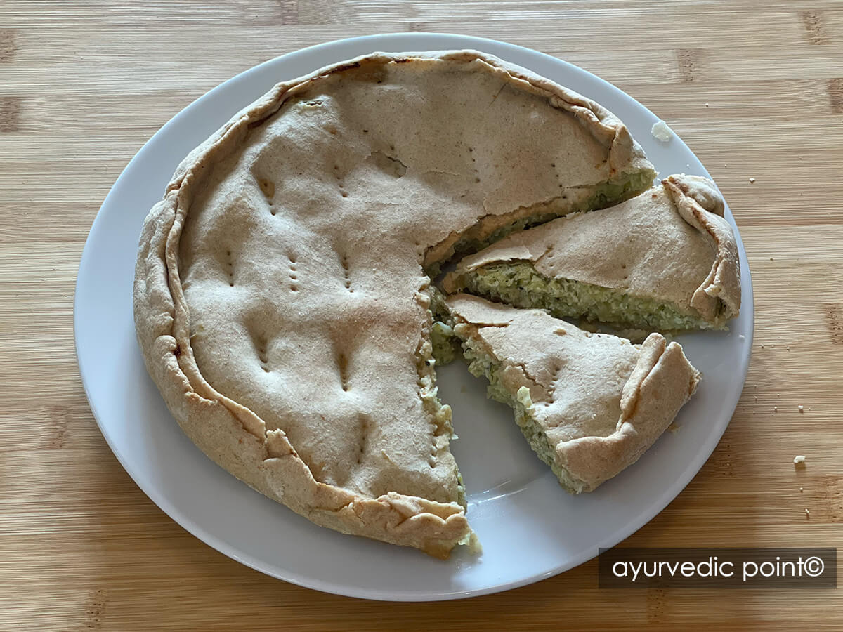 Torta Salata con Zucchine e Porri | Ricetta Ayurvedica Vegetariana