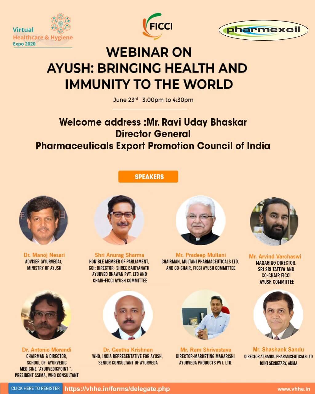 Webinar Ayush 23 Giugno 2020 - locandina | Ayurvedic Point©, Milano