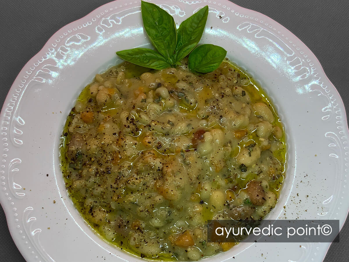 Zuppa Tiepida Di Orzo E Fagioli Al Basilico | Ayurvedic Point©, Milano