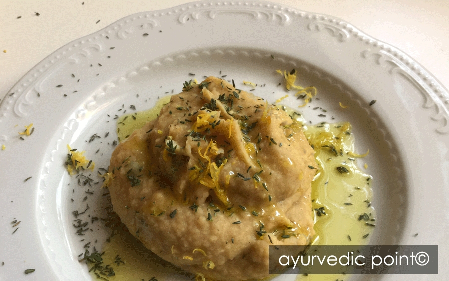 Hummus di cannellini al profumo di limone e timo