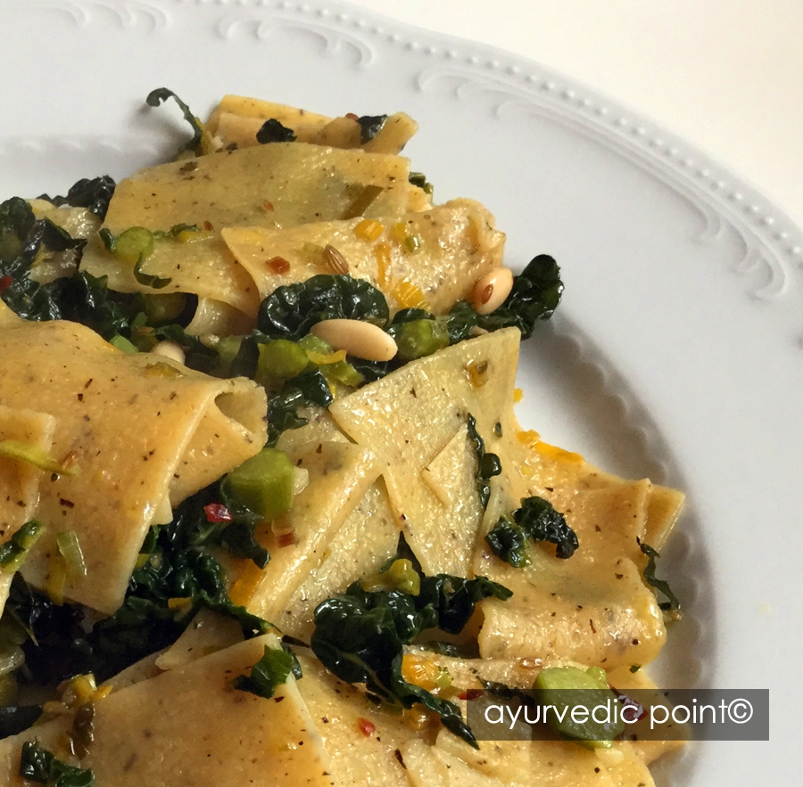 Ricetta maltagliati con cavolo nero e pinoli | Ayurvedic Point©, Milano