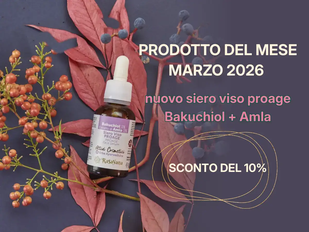 Siero viso proage Bakuchiol + Amla Rasayana – prodotto del mese marzo 2026 con sconto del 10%
