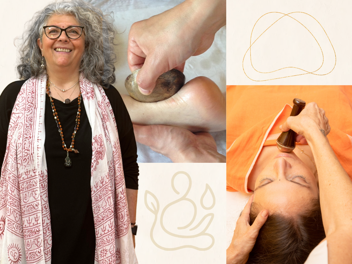 Seminari di formazione Kāś Bowl© metodo Ayurvedic Point – trattamento ayurvedico al piede e al viso con Carmen Durgā Tosto